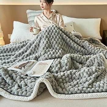 Amazon｜UGFJMNコーラルフリース両面ブランケットBlanket毛布